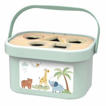 3in1 Toy Box - Sorting Blocks, Stackable Pyramid and Elephant On Wheels — 4