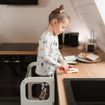 Ette Tete STEP’n’SIT® omvormbare 2-in-1 leertoren en tafel – Grijs – productbeeld 5 — 5