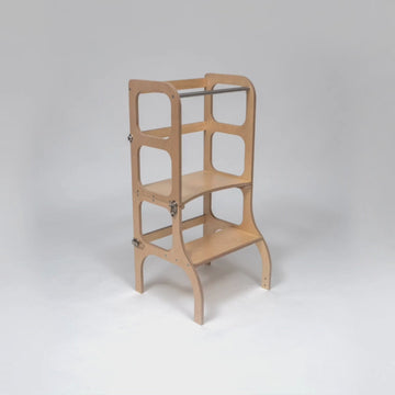 Ette Tete STEP’n’SIT® omvormbare 2-in-1 leertoren en tafel – Naturel hout – productbeeld 5 — 5