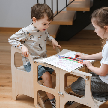 Ette Tete MIIMO® in hoogte verstelbaar opstapje – Naturel hout – productbeeld 10 — 10