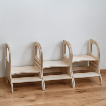 Ette Tete MIIMO® in hoogte verstelbaar opstapje – Naturel hout – productbeeld 12 — 12