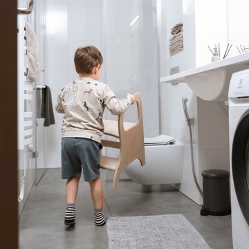 Ette Tete MIIMO® in hoogte verstelbaar opstapje – Naturel hout – productbeeld 3 — 3