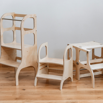 Ette Tete MIIMO® in hoogte verstelbaar opstapje – Naturel hout – productbeeld 15 — 15