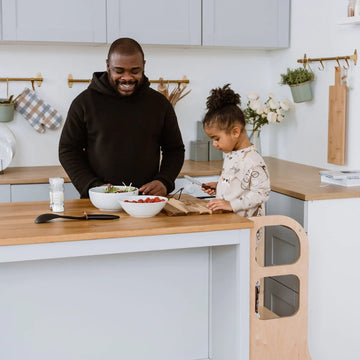 Ette Tete STEP UP in hoogte verstelbare leertoren – Naturel hout – productbeeld 7 — 7