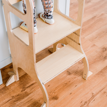 Ette Tete STEP UP in hoogte verstelbare leertoren – Naturel hout – productbeeld 5 — 5