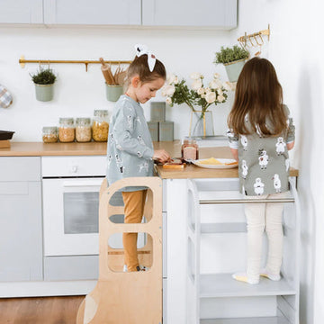 Ette Tete STEP UP in hoogte verstelbare leertoren – Wit – productbeeld 5 — 5