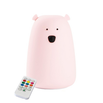 Big Bear Silicone Lamp with Remote - Pink — 2