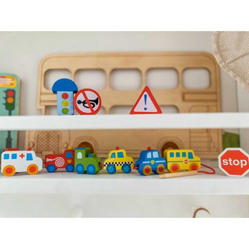 Car Shaped Wooden Threading Blocks  — 8