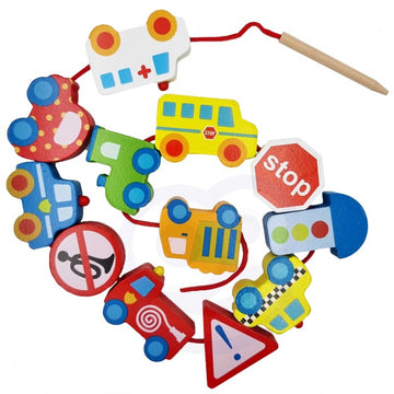 Car Shaped Wooden Threading Blocks  — 4