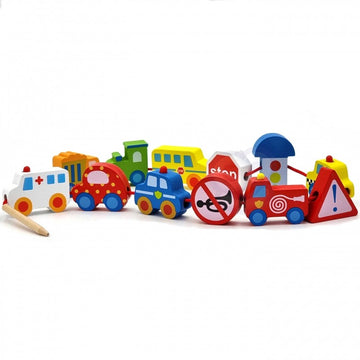 Car Shaped Wooden Threading Blocks  — 3