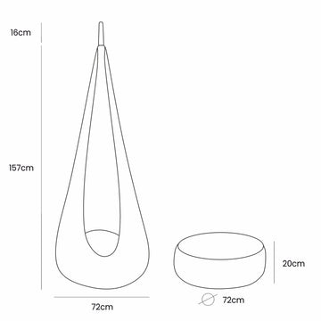 Cocoon Swing for Kids - Frosty Mist — 2