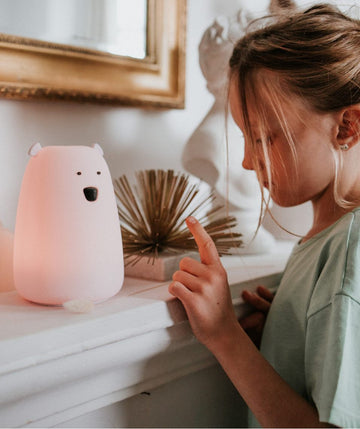 Big Bear Silicone Lamp with Remote - Pink — 3