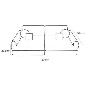 Indoor/Outdoor Outzy Pocket Sofa For Children - Oat Blush Beige — 2