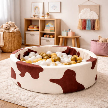 Foam Round Ball Pit 90x30cm - Cow, 200 Balls — 2