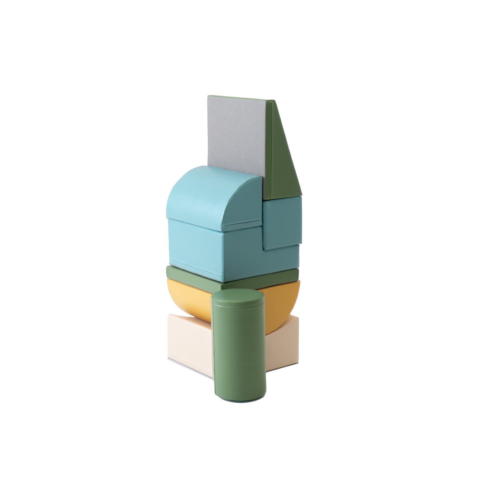Soft Play 8 Foam Block Set - Pastel Turquoise Adventurer