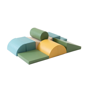 Soft Play 8 Foam Block Set - Pastel Turquoise Adventurer — 3