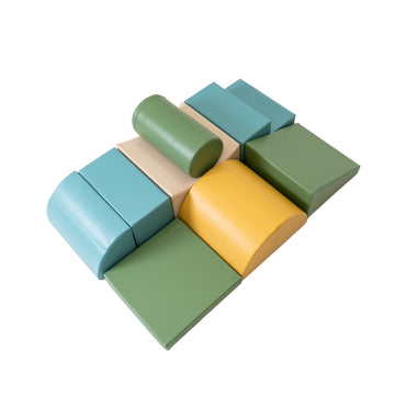 Soft Play 8 Foam Block Set - Pastel Turquoise Adventurer — 8