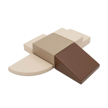 Soft Play 5 Foam Block Set - Chocolate Dune Corner Climber — 5