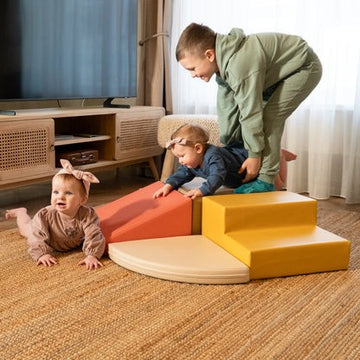 Soft Play 5 Foam Block Set - Chocolate Dune Corner Climber — 3