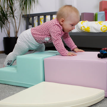 Soft Play 5 Foam Block Set - Light Pastel Corner Climber — 8