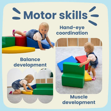 Soft Play 5 Foam Block Set - Pastel Turquoise Corner Climber — 3
