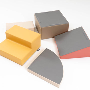 Soft Play 5 Foam Block Set - Pastel Pink Corner Climber — 8