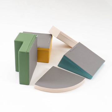 Soft Play 5 Foam Block Set - Pastel Turquoise Corner Climber — 7