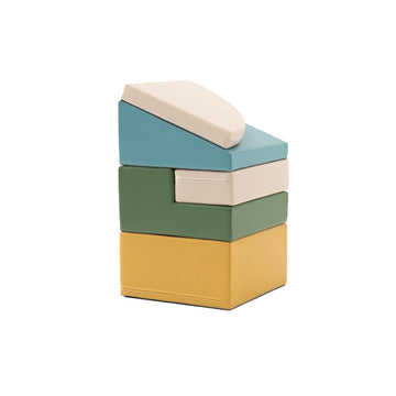 Soft Play 5 Foam Block Set - Pastel Turquoise Corner Climber — 10