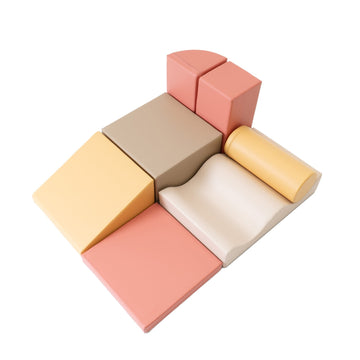 Soft Play 7 Foam Block Set - Pastel Pink Discoverer — 12