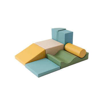 Soft Play 7 Foam Block Set - Pastel Turquoise Discoverer — 4