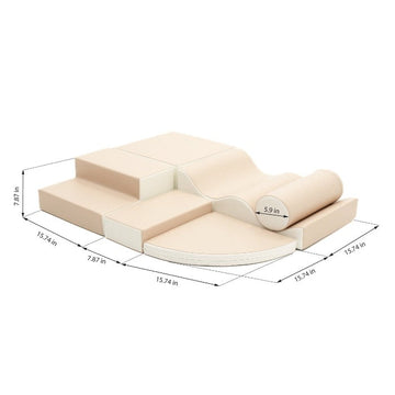 Soft Play 6 Foam Block Set - Beige Explorer — 7
