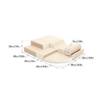Soft Play 6 Foam Block Set - Beige Explorer — 6