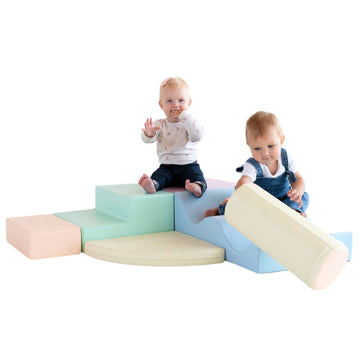Soft Play 6 Foam Block Set - Light Pastel Explorer — 38