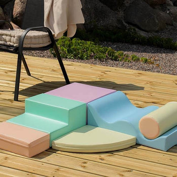 Soft Play 6 Foam Block Set - Light Pastel Explorer — 33