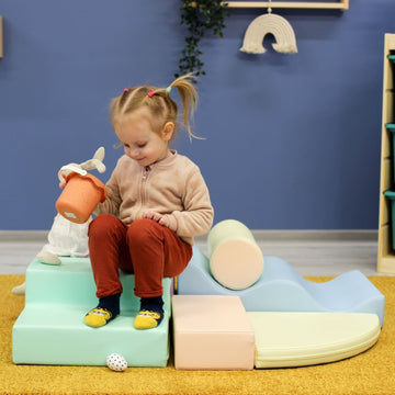 Soft Play 6 Foam Block Set - Light Pastel Explorer — 32
