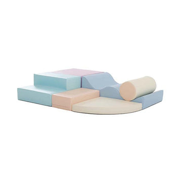 Soft Play 6 Foam Block Set - Light Pastel Explorer — 2