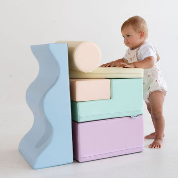Soft Play 6 Foam Block Set - Light Pastel Explorer — 19