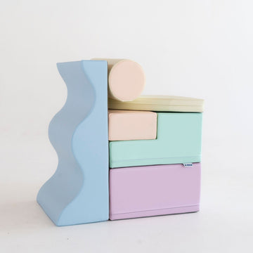 Soft Play 6 Foam Block Set - Light Pastel Explorer — 18