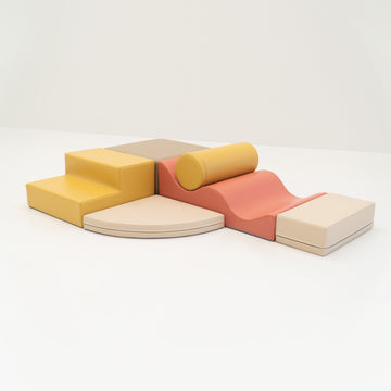 Soft Play 6 Foam Block Set - Pastel Pink Explorer — 6