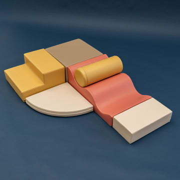Soft Play 6 Foam Block Set - Pastel Pink Explorer — 29