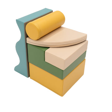 Soft Play 6 Foam Block Set - Pastel Turquoise Explorer — 7