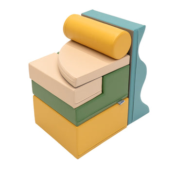 Soft Play 6 Foam Block Set - Pastel Turquoise Explorer — 6