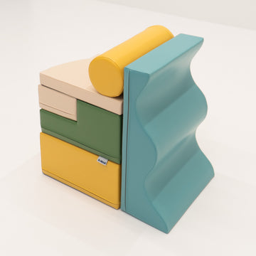 Soft Play 6 Foam Block Set - Pastel Turquoise Explorer — 25
