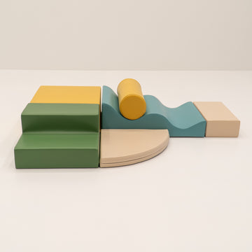 Soft Play 6 Foam Block Set - Pastel Turquoise Explorer — 12