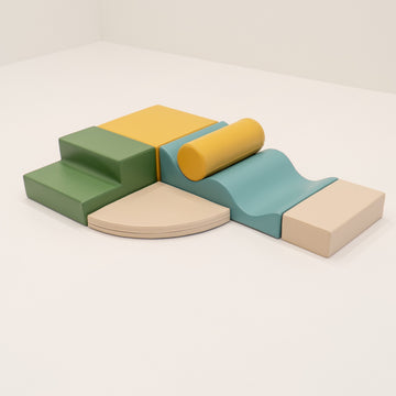 Soft Play 6 Foam Block Set - Pastel Turquoise Explorer — 9