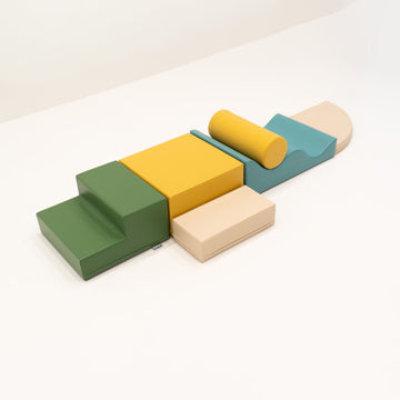 Soft Play 6 Foam Block Set - Pastel Turquoise Explorer — 27