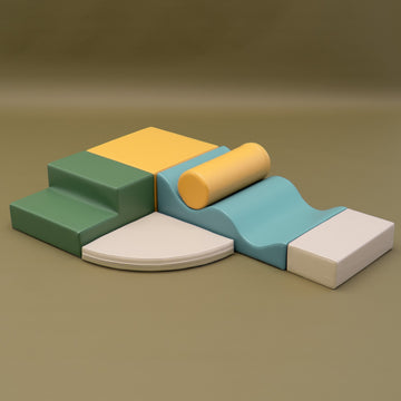 Soft Play 6 Foam Block Set - Pastel Turquoise Explorer — 30