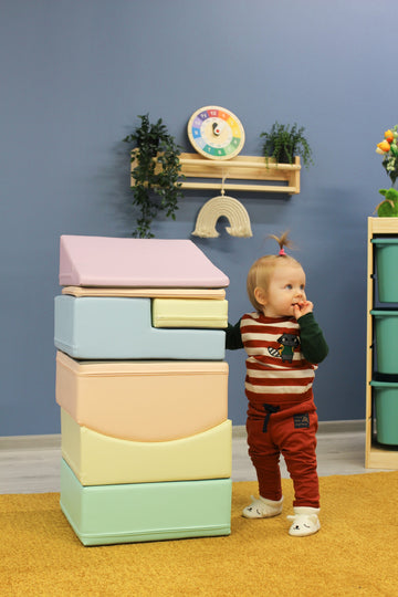 Soft Play 7 Foam Block Set - Light Pastel Little Crawler — 6