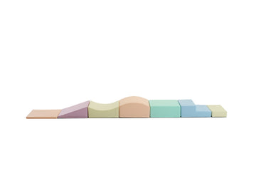 Soft Play 7 Foam Block Set - Light Pastel Little Crawler — 8