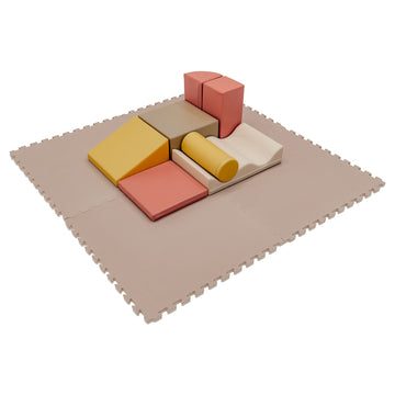 Large Foam Puzzle Mats - Beige / Dark Beige — 2
